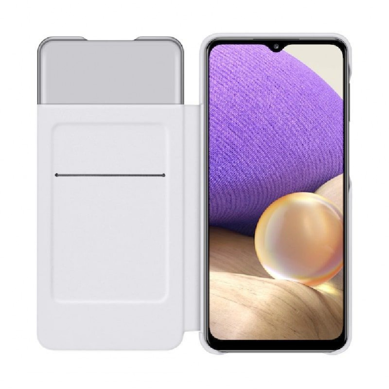 Samsung Smart S View Wallet Cover dėklas telefonui Galaxy A32 5G, baltas