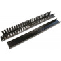 Wirewin KRP 1U BL 19" kabelių vedimo skydelis su dangteliu, juodas RAL9005