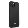 Karl Lagerfeld KLHCP13MSFMP2K kietas dėklas iPhone 13 / 14 / 15, Saffiano Plaque, juodas