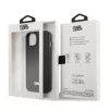 Karl Lagerfeld KLHCP13MSFMP2K kietas dėklas iPhone 13 / 14 / 15, Saffiano Plaque, juodas