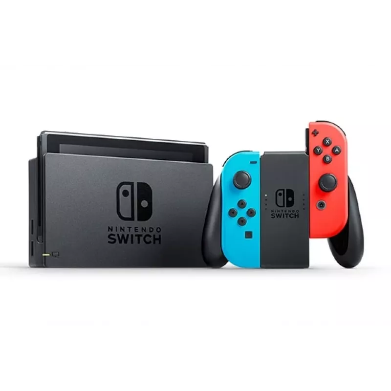 Nintendo Switch (naujas patobulintas modelis) nešiojamoji žaidimų konsolė, juoda / mėlyna / raudona, 15,8 cm (6,2 colio), 32 GB, Wi-Fi