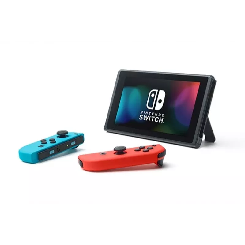 Nintendo Switch (naujas patobulintas modelis) nešiojamoji žaidimų konsolė, juoda / mėlyna / raudona, 15,8 cm (6,2 colio), 32 GB, Wi-Fi