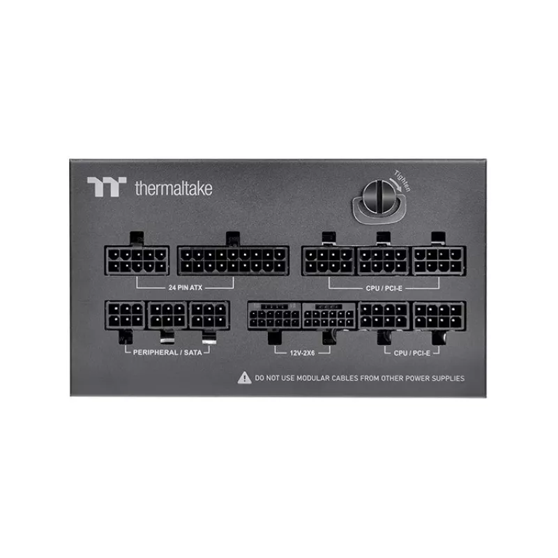 Thermaltake Dockpower FI 1200W kompiuterio maitinimo blokas, 80 PLUS Gold, ATX 3.1, juodas