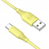 Tellur TLL155400 silikoninis USB–Type-C laidas, 3A, 1 m, geltonas