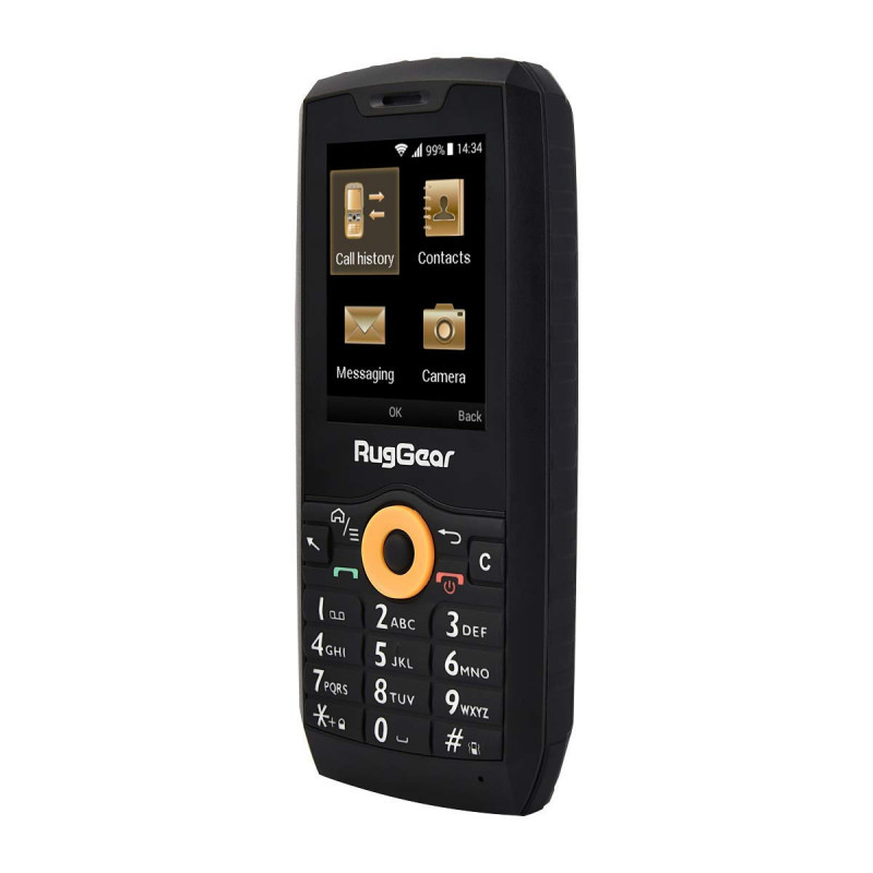 RugGear RG150 apsaugotas mygtukinis telefonas, Dual SIM, juodas
