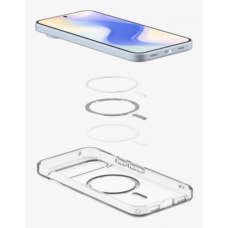 Spigen Ultra Hybrid MagSafe dėklas Google Pixel 10 Pro / Pixel 10, skaidriai baltas