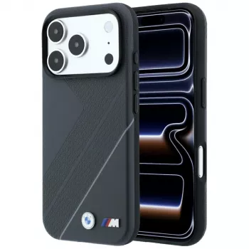 BMW M Tire Track with Silver Line MagSafe dėklas, skirtas iPhone 18 Pro / 17 Pro, antracito spalvos