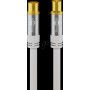 Goobay TV antenos kabelis, 135 dB (tipinis), 4 kartus ekranuotas, 5 m, baltas, auksuotas