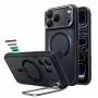 ESR Classic Hybrid Kickstand MagSafe dėklas, skirtas iPhone 17 Pro Max / 18 Pro Max, matinis juodas