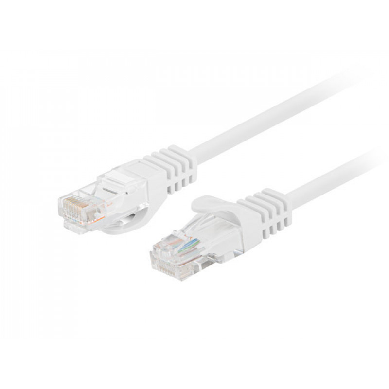 Lanberg PCU5-20CC-0050-W CAT.5E UTP komutacinis kabelis, 0,5 m, baltas (10 vnt.)