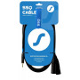 SSQ MIXLR1 SS-1816 garso kabelis, 3,5 mm stereo jack – 2x XLR, 1 m, juodas