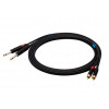SSQ RCAJM1 SS-1427 garso kabelis, 2x RCA – 2x 6,3 mm mono kištukas, 1 m, juodas