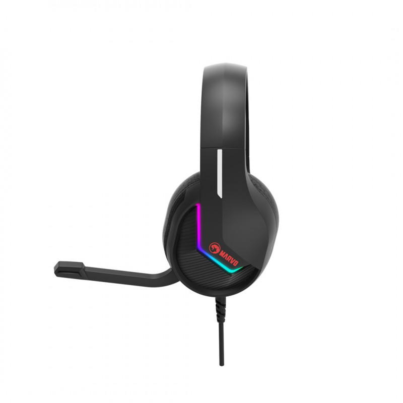 Marvo Tactic 40 H8618 BK žaidimų ausinės, laidinės, RGB, juodos