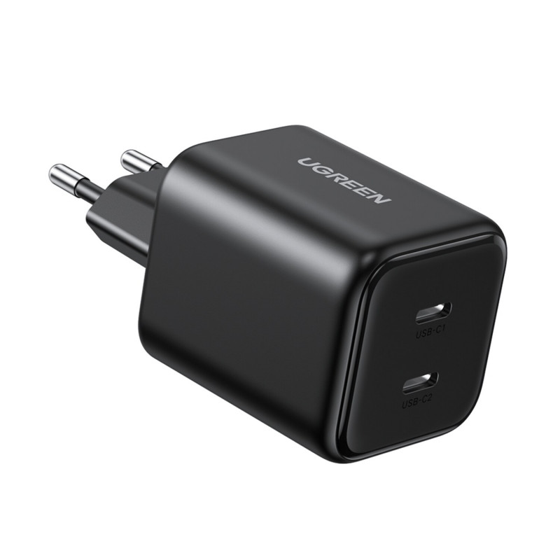 Ugreen X526 įkroviklis 45 W, 2 x USB-C, GaN, juodas
