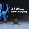 Ugreen X526 įkroviklis 45 W, 2 x USB-C, GaN, juodas