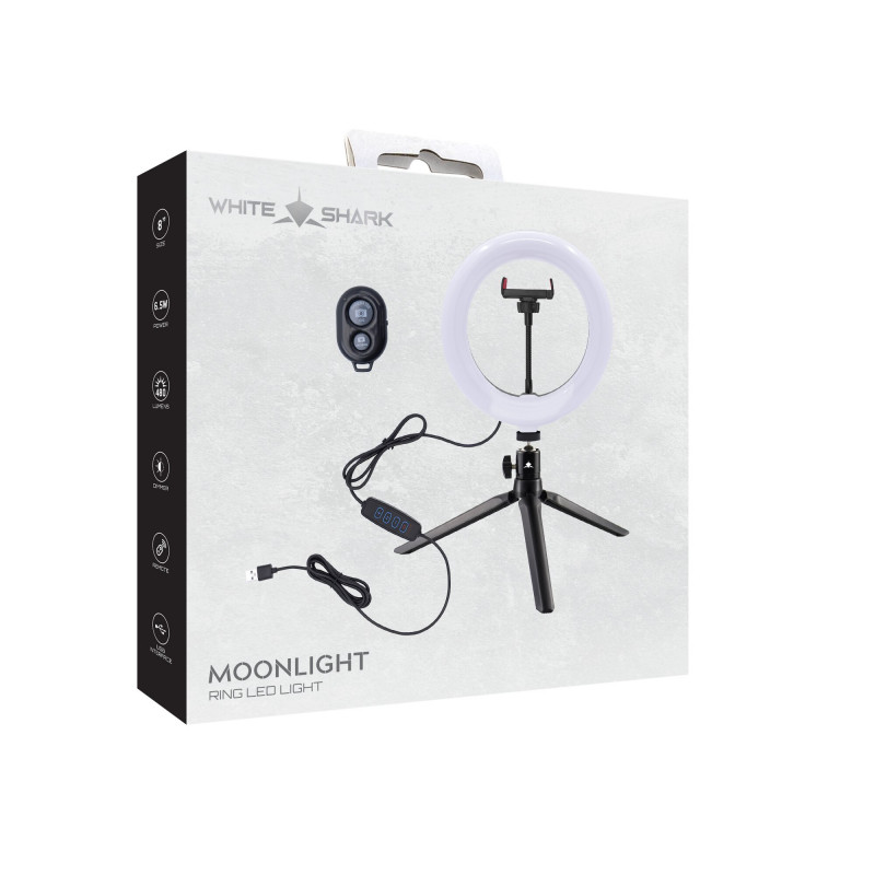 White Shark RL-08 MOONLIGHT-2 LED žiedinė lempa, 21 cm