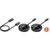 Manhattan 154598 belaidis 1080p HDMI prezentacijų rinkinys su 2 USB-C siųstuvais, juodas