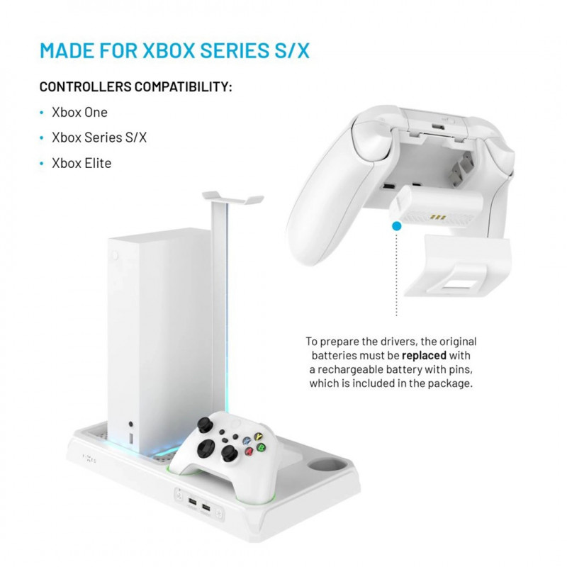 Fixed FIXXB-MCS-WH daugiafunkcė stotelė Xbox Series X/S, balta