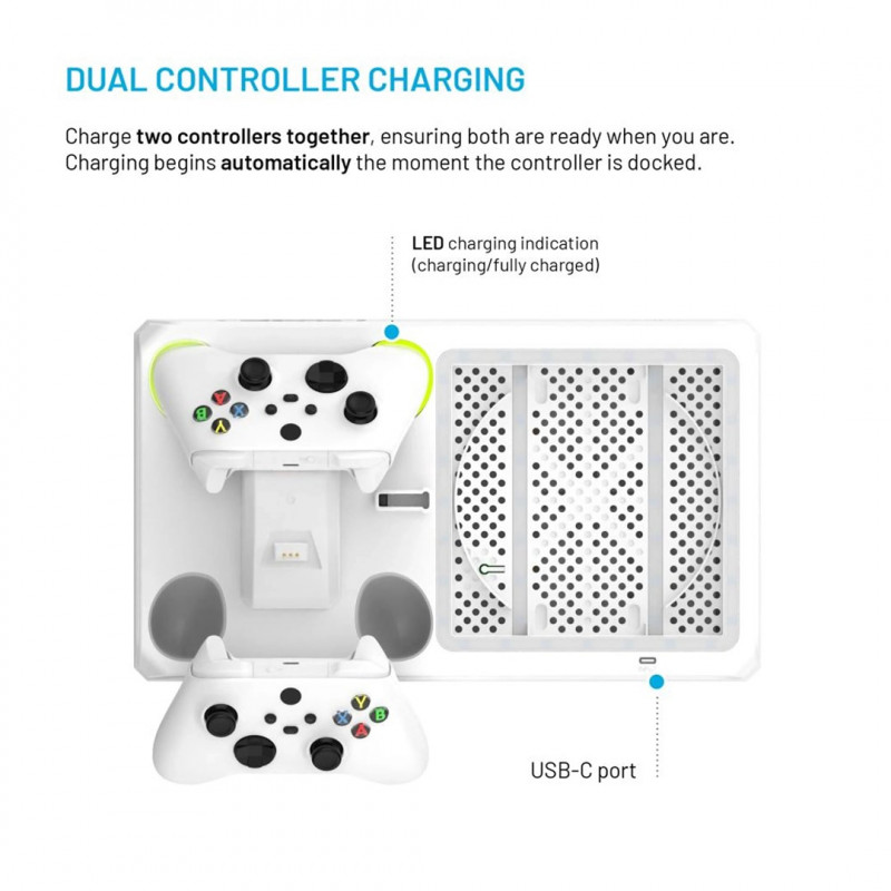 Fixed FIXXB-MCS-WH daugiafunkcė stotelė Xbox Series X/S, balta