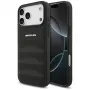 Mercedes AMG00117 dėklas iPhone 18 Pro Max / 17 Pro Max, AMG Leather Debossed Lines Logo, juodas