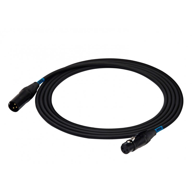 SSQ DMX1 SS-1838 kabelis XLR kištukas - XLR lizdas, 1 m, juodas