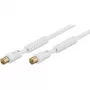 Wentronic 27720 IEC kištukas – IEC lizdas, auksuotos jungtys, baltos spalvos
