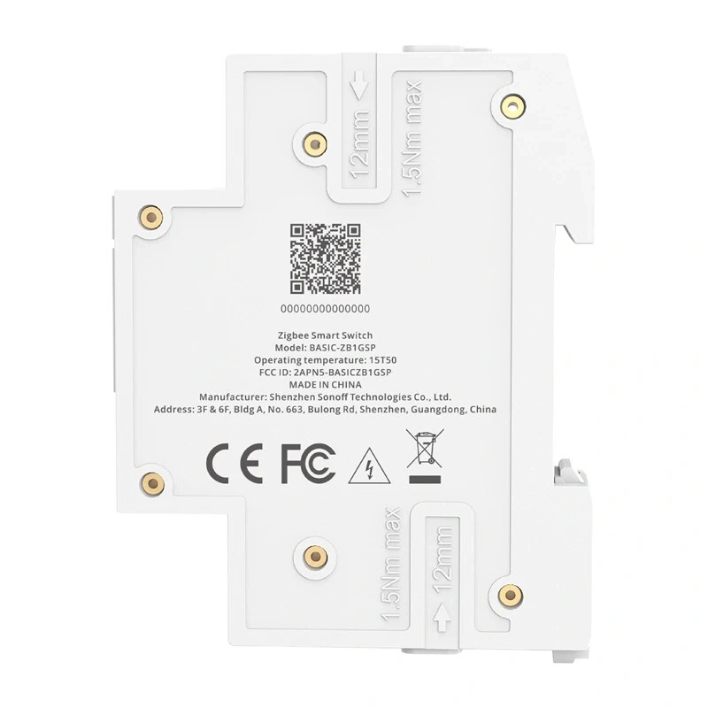 SONOFF BASIC-ZB1GSP „Zigbee“ išmanusis jungiklis, DIN bėgelis, 32 A