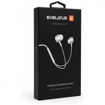 Evelatus Crystal Clear Audio CCAV-TC-WH ausinės su Type-C jungtimi ir mikrofonu, baltos