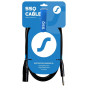 SSQ JSXM5 SS-1464 kabelis, stereo Jack – XLR 3 kontaktų kištukas, 5 m, juodas