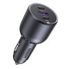 Ugreen EC705 automobilinis įkroviklis, USB + 2x USB-C, 130 W, su 1 m 5 A laidu