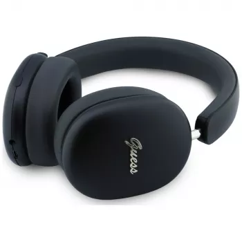 Guess GUE005823 ant ausų dedamos ausinės, Metallic Effect Metal Script Logo, Bluetooth, ENC, juodos