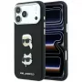 Karl Lagerfeld KF003250 dėklas iPhone 18 Pro Max / 17 Pro Max, Saffiano with Karl & Choupette Heads Pins & Logo, juodas