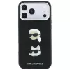 Karl Lagerfeld KF003250 dėklas iPhone 18 Pro Max / 17 Pro Max, Saffiano with Karl & Choupette Heads Pins & Logo, juodas