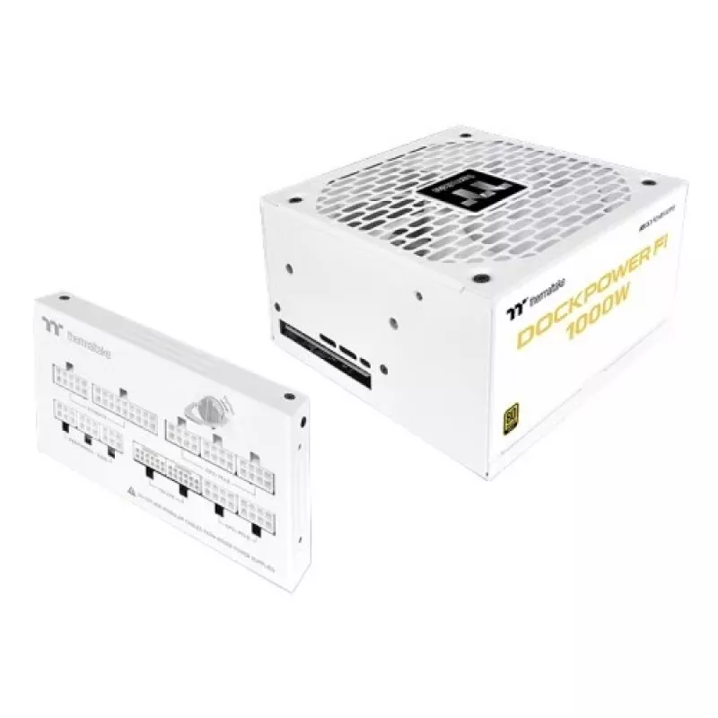Thermaltake Dockpower FI 1000W kompiuterio maitinimo blokas, 80 PLUS Gold, baltas