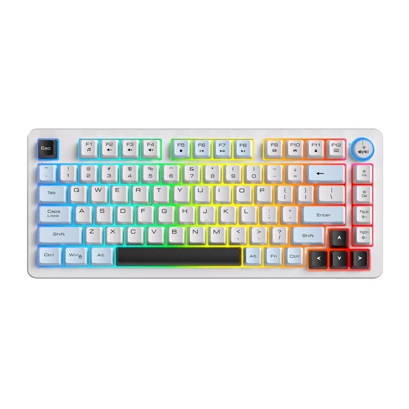 ONIKUMA MT501 žaidimų klaviatūra, 75 %, balta
