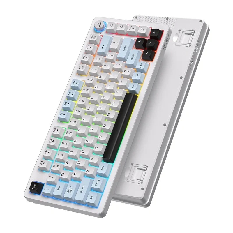 ONIKUMA MT501 žaidimų klaviatūra, 75 %, balta