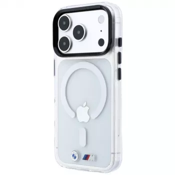 BMW M IML Glossy Metal Logo & Trims MagSafe dėklas, skirtas iPhone 18 Pro Max / 17 Pro Max, skaidrus