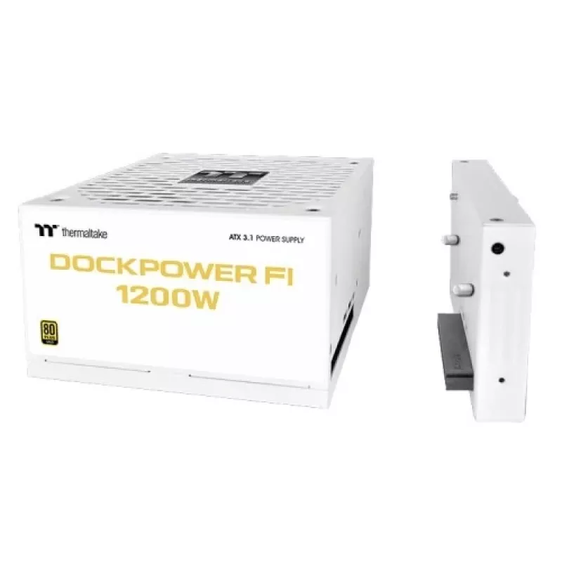 Thermaltake TT Dockpower FI 1200W Snow maitinimo blokas, 1200 W, 80 PLUS Gold, modulinis, baltas