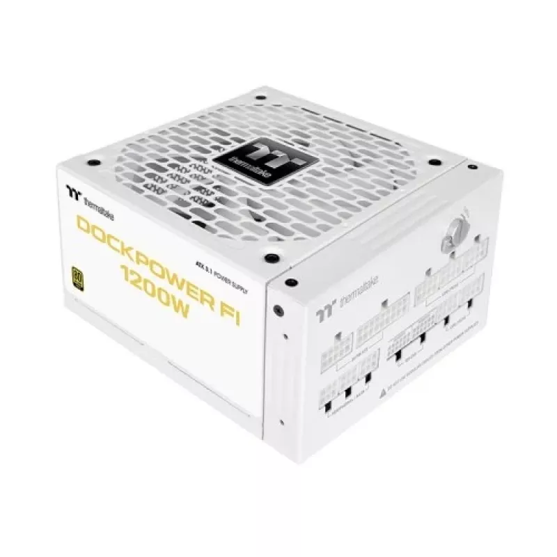 Thermaltake TT Dockpower FI 1200W Snow maitinimo blokas, 1200 W, 80 PLUS Gold, modulinis, baltas