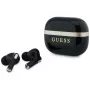 Guess Glossy Gold LinePrinted Classic Logo TWS ausinės, juodos