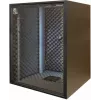 Silence Rack SRO156080B garsą izoliuojanti 19 colių biuro spinta, 15 U, 1 tylus ventiliatorius, 600x800 mm, stiklinės durys, juoda