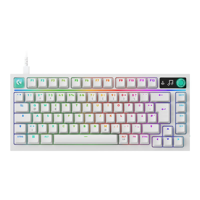Logitech G316 X 75 mechaninė žaidimų klaviatūra, taktilinė, balta, US International