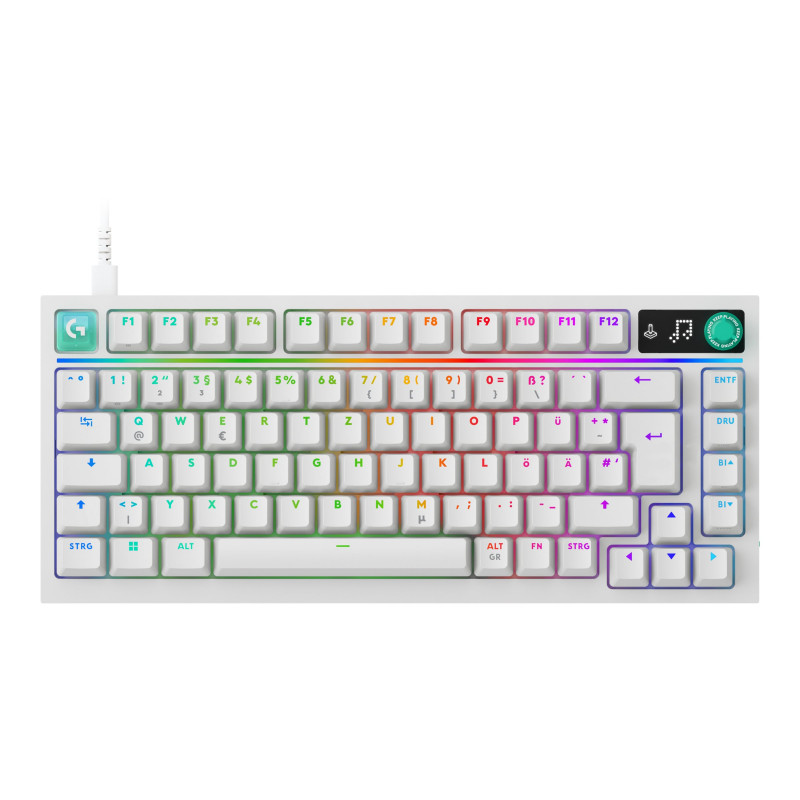 Logitech G316 X 75 mechaninė žaidimų klaviatūra, taktilinė, balta, US International