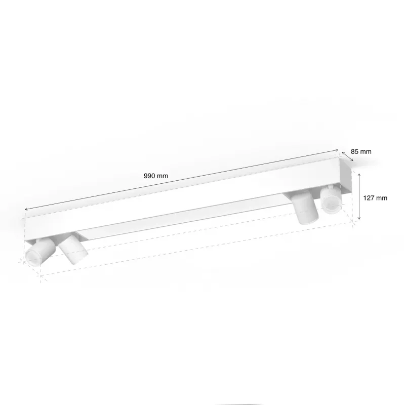 Philips Hue White & Color Ambiance Centris Spot šviestuvas, 4 šviesos taškai, 4200 lm, baltas