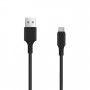 Setty USB-A – USB-C kabelis, 1 m, 3 A, juodas