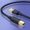 Ugreen US135 USB 2.0 A-B spausdintuvo kabelis, paauksuotas, 1 m, juodas