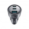 Joyroom JR-CCN19 automobilinis įkroviklis, 65 W, 2x USB-C + USB-A, tamsiai pilkas