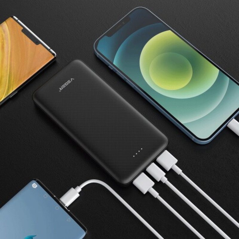 Veger A10 (W1065) išorinė baterija, 10000 mAh, 5 V 2 A, juoda