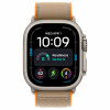 Apple Watch Ultra 4 GPS + Cellular 49 mm išmanusis laikrodis, natūralaus titano korpusas, smėlio spalvos Trail Loop dirželis, S/M, MJAJ4QF/A