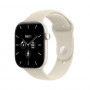 Apple Watch Series 12 GPS + Cellular 42 mm, perlų baltos spalvos keramikos korpusas, smėlio spalvos sportinė apyrankė, M/L